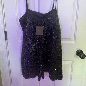 Black Sequin Romper